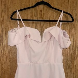 B.Smart body con baby pink dress